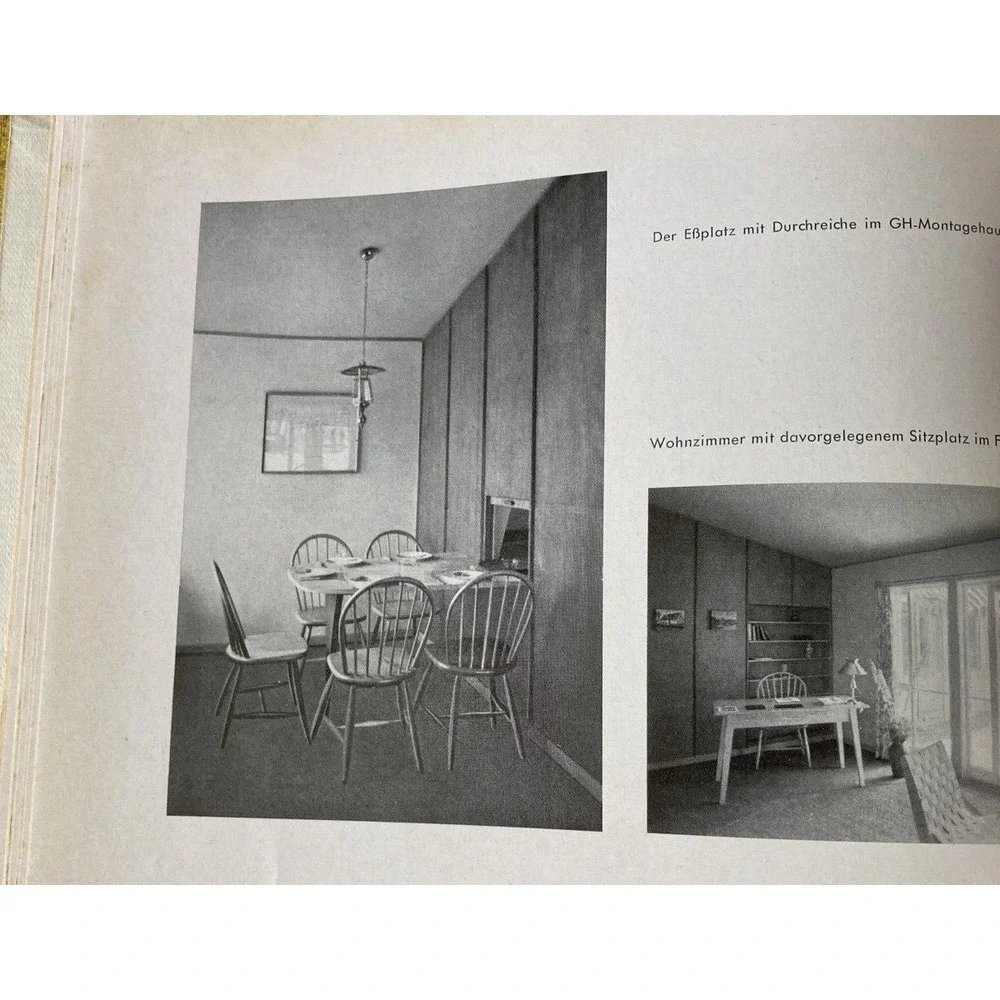 Vintage German HC book Modernes Wohnen Modern Living mid cent modern design 1954